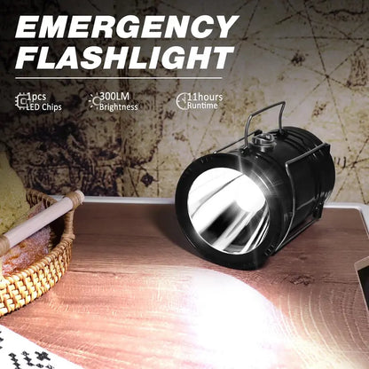 4-Pack Rechargeable Solar Camping Lanterns – Foldable LED Lights with Magnetic Base & Hanging Hook for Camping, Hiking & Emergencies